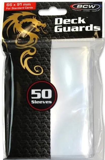 BCW Deck Protectors Standard Clear (50 Sleeves Per Pack)
