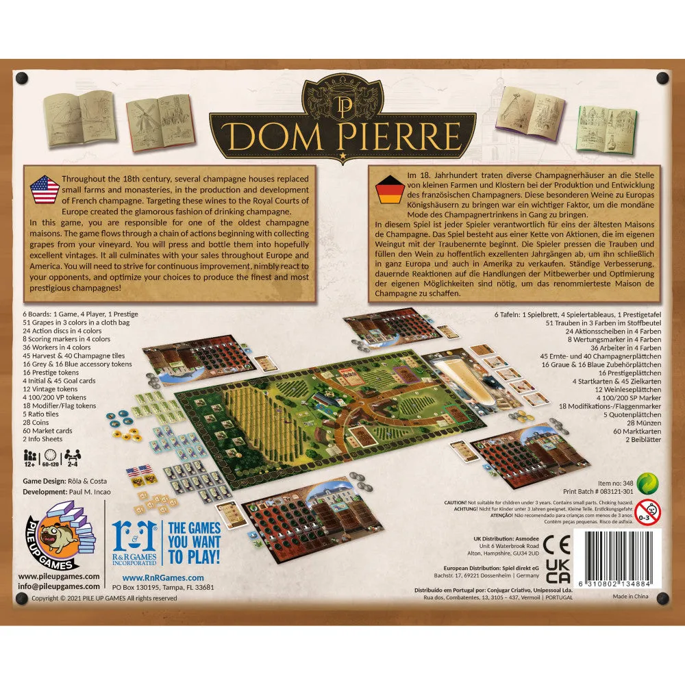 Dom Pierre Champagne Maison Strategy Board Game