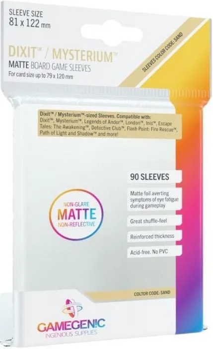 Gamegenic Matte Board Game Sleeves - Dixit/Mysterium (81mm x 122mm) (90 Sleeves Per Pack)