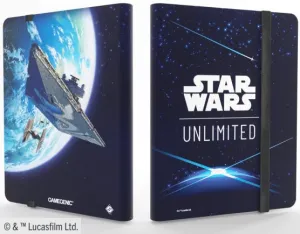 Gamegenic Star Wars Unlimited 18-Pocket Album Card Back Blue