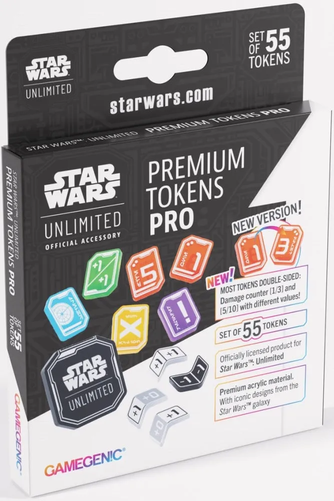 Gamegenic Star Wars Unlimited Acrylic Tokens PRO