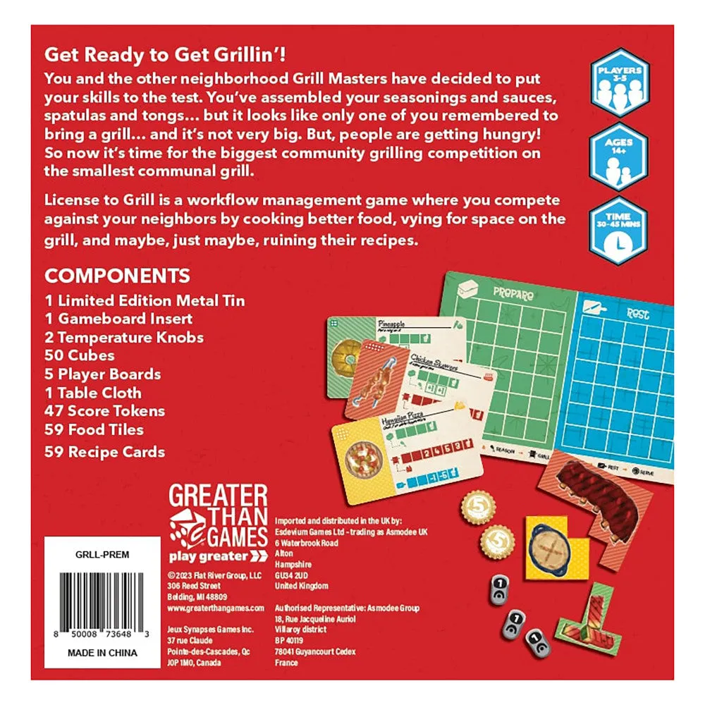 License to Grill Premium Edition - Strategic Polyomino Placement Game for Ages 14 