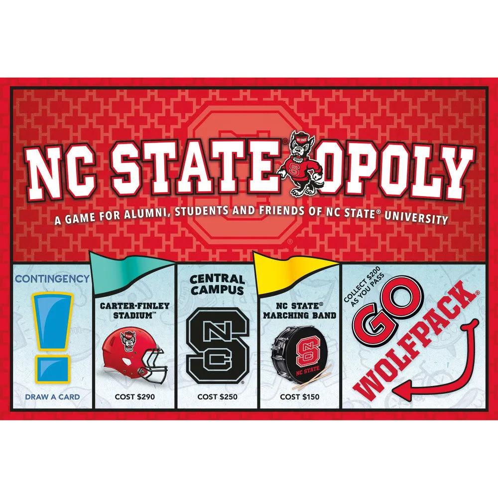 NC State-Opoly University Themed Board Game for Ages 8 