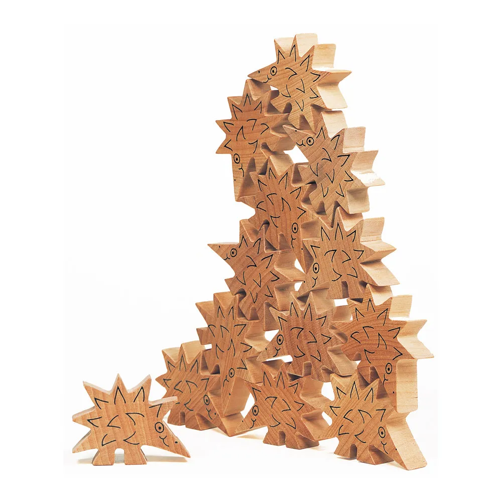 Prickly Pile-Up Wooden Porcupine Stacking Game