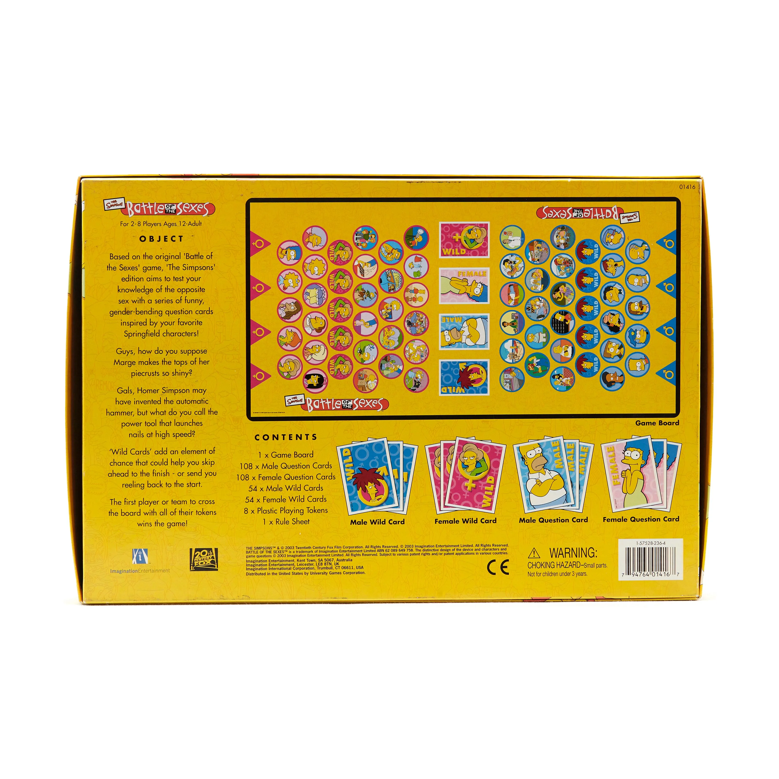 The Simpsons Battle of the Sexes Board Game